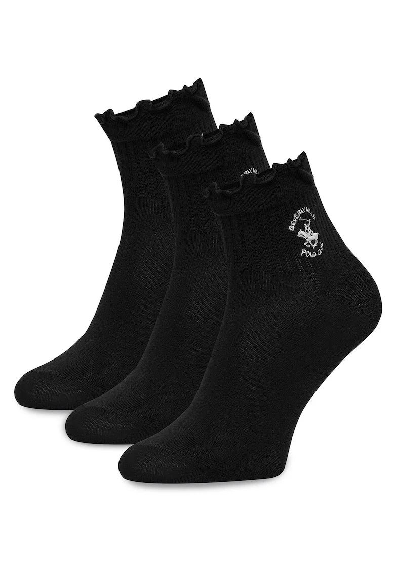 Set 3 perechi sosete dama,  negru, Negru