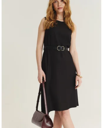 Rochie midi lejera, Negru
