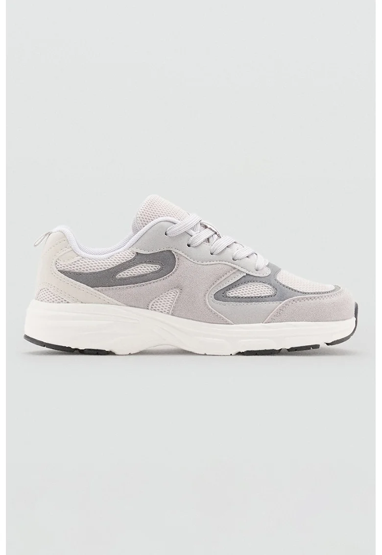 Pantofi sport textili cu detalii contrastante, Lila