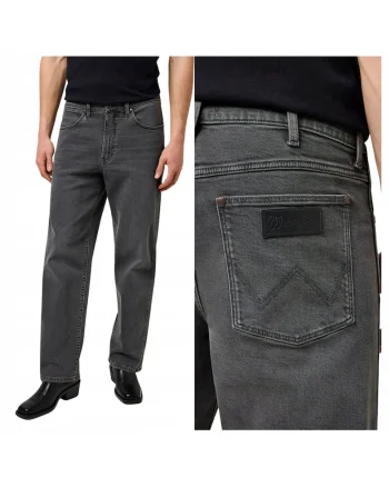 Blugi Barbati,  Straight Fit, Talie Inalta, Bumbac, Gri, Bej
