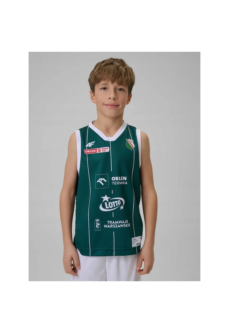 Tricou sport copii,  replica meci Legia Varsovia, verde, poliester, tehnologie 4FDry