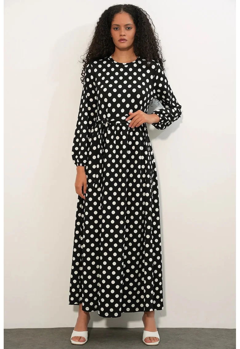 Rochie maxi,  floral, multicolor, tricot din poliester si lycra