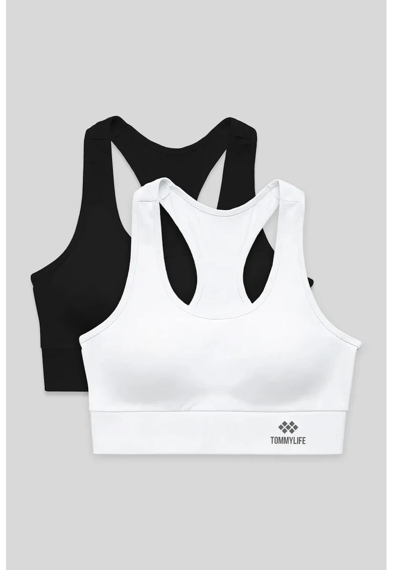 Tricouri sport dama,  top sport mulat fara maneci, multicolor, poliester-elastan