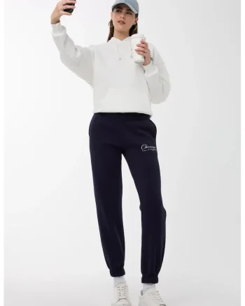 Pantaloni sport dama,  talie elastica, confortabili, albastri, bumbac-poliester