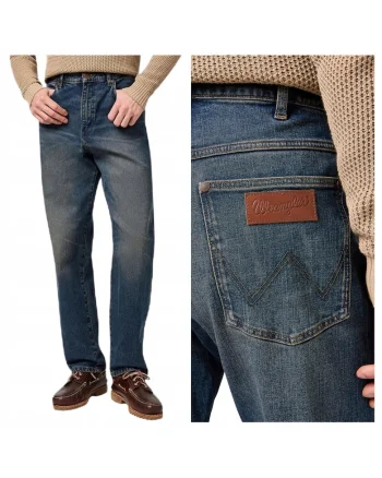 Blugi Barbati,  Frontier, W34-L34 US, Albastru, Straight Fit, Bumbac, Albastru