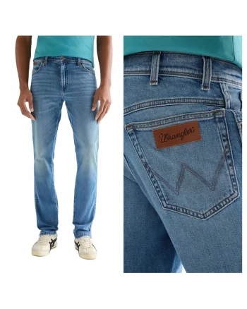 Blugi Barbati,  Texas Slim, Albastru, Bumbac, 5 Buzunare, Fermoar, Albastru