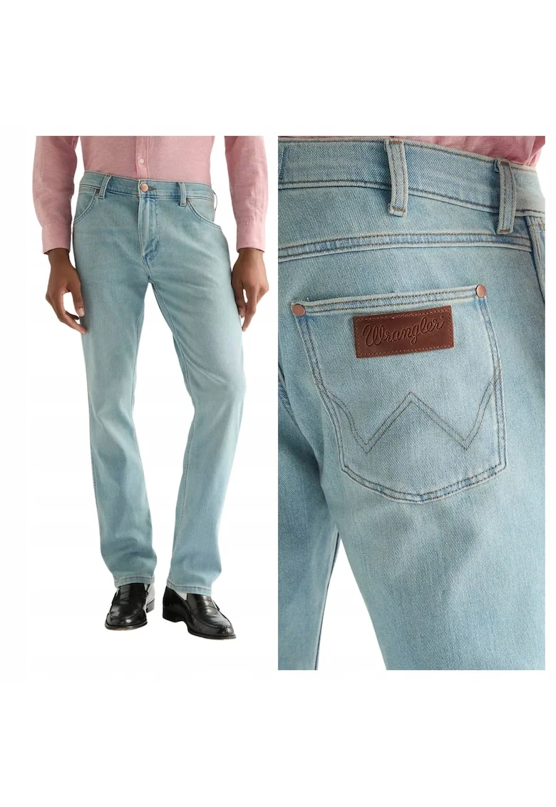 Blugi Barbati,  Greensboro, W38-L32 US, Albastru, Bumbac, 5 Buzunare, Fermoar, Albastru