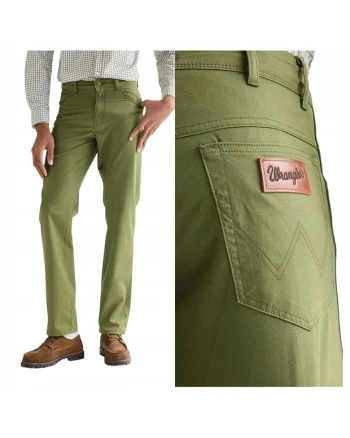 Blugi Barbati,  Texas, Verde, Bumbac, 5 Buzunare, Fermoar, Verde