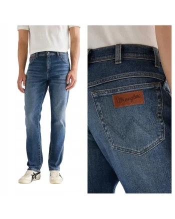 Blugi Barbati,  Texas Slim, Albastru, Bumbac, 5 Buzunare, Fermoar, Albastru