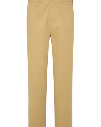 Pantaloni Barbati,  Chino, Lungi, Straight Fit, Talie Medie, 5 Buzunare, Fermoar, Bumbac, Bej