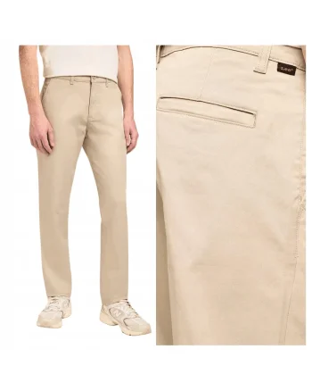 Pantaloni chino cu talie medie, Bej