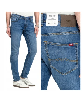 Blugi slim fit cu croiala conica Oregon, Albastru