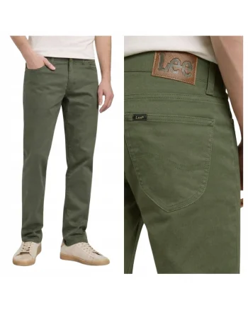 Pantaloni slim fit, Verde masliniu