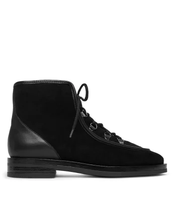 Ghete dama  Roe, negre, velur, piele naturala
