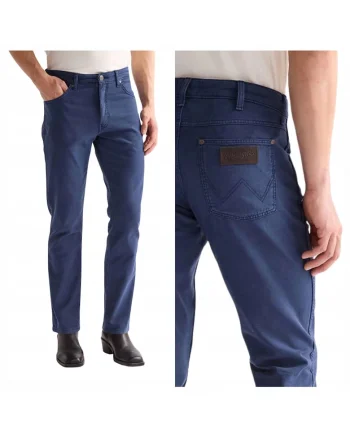 Pantaloni slim fit conici cu fermoar, Albastru