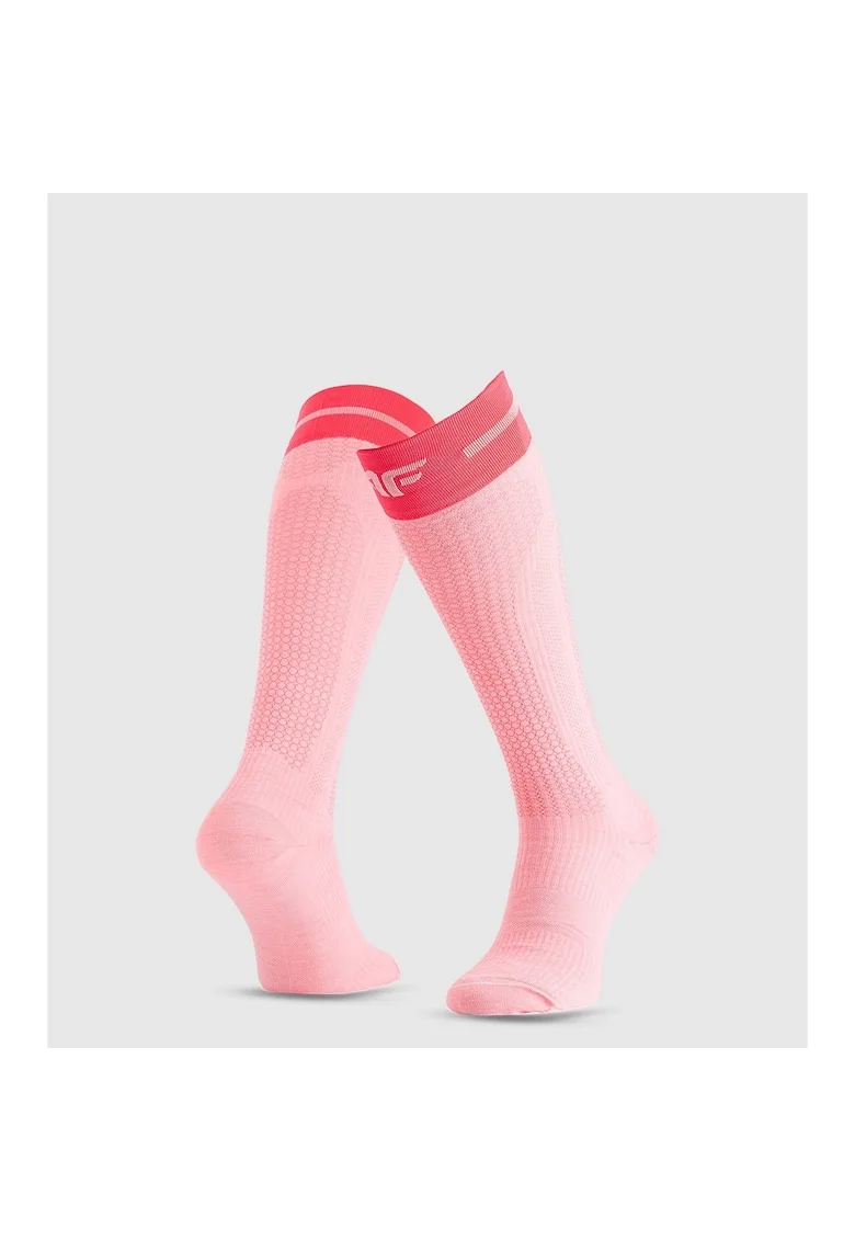 Sosete sport dama  roz, tehnologie croi sub genunchi, Roz