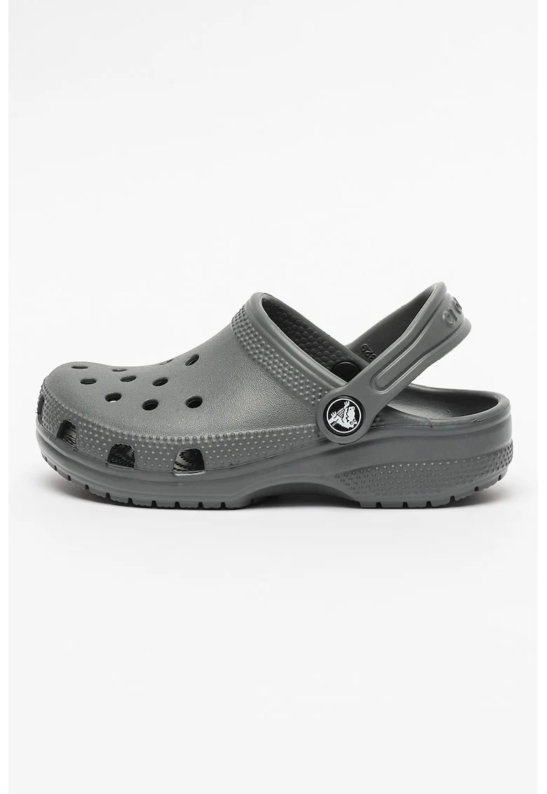Saboti slingback cu perforatii, Gri