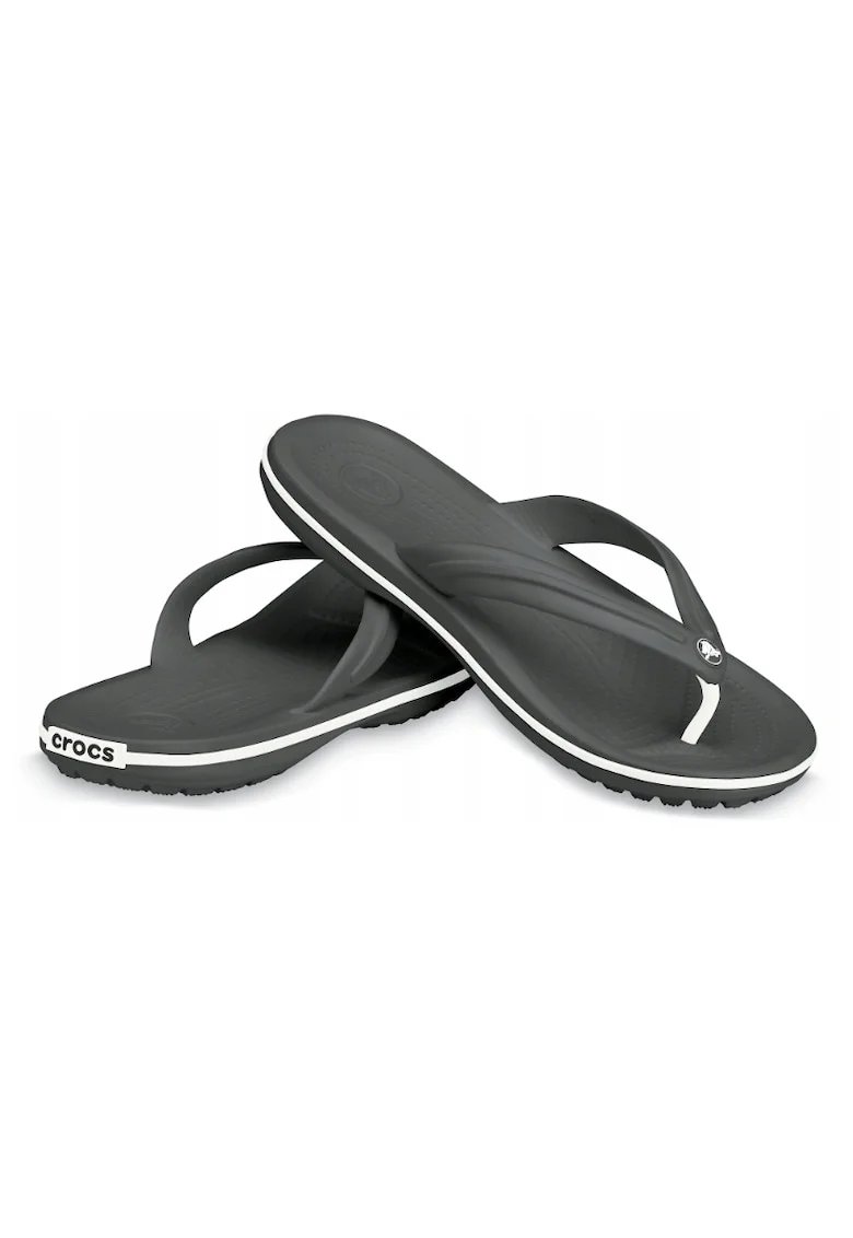 Flip-flops unisex Crocs Crocband™ Flip alb-negru 11033-001