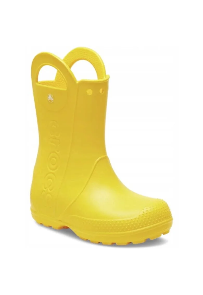 Cizme de ploaie cu logo Copii, Handlle Rain Boot, Galben, Galben