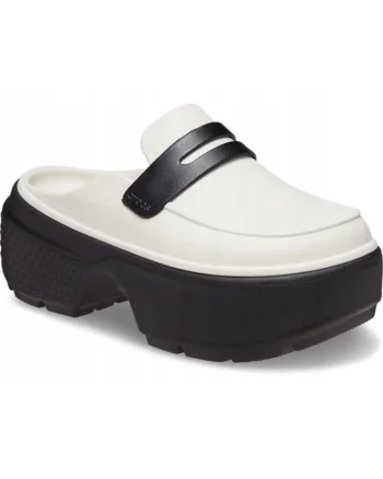 Saboti Platforma Femei,  Stomp Loafer 209937 Clog, Alb, Alb