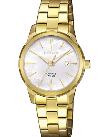 Ceas quartz cu mother of pearl, Auriu