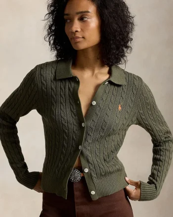 Polo Ralph Lauren cardigan pentru femei din bumbac