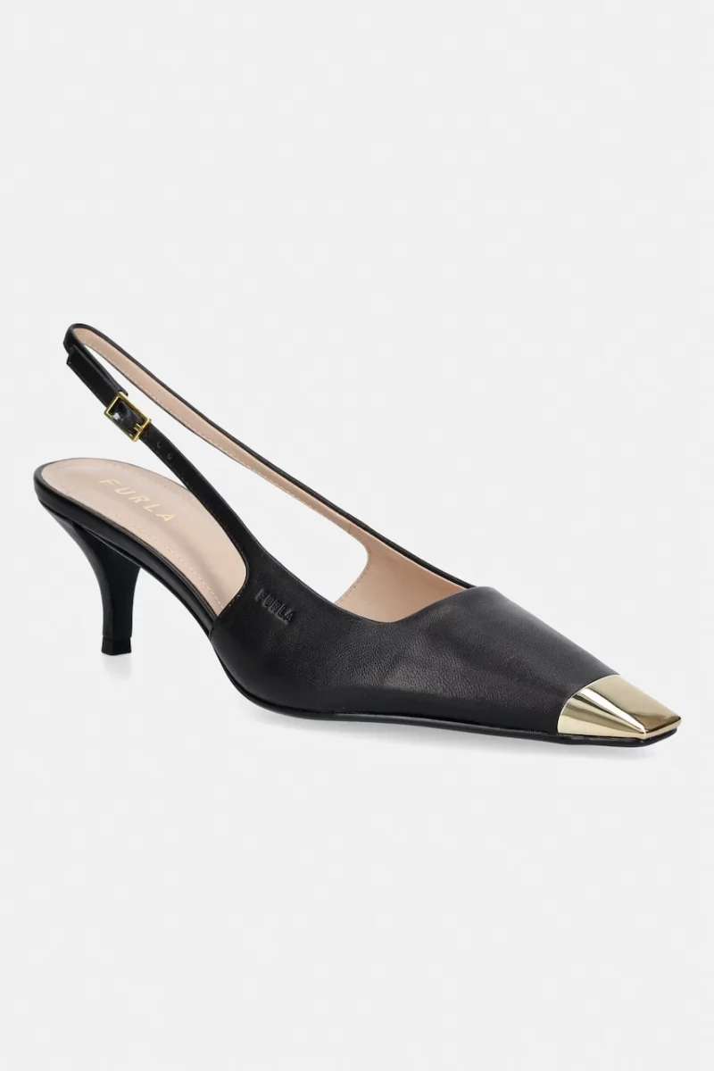 Furla pantofi cu toc stiletto din piele Metal Decollete