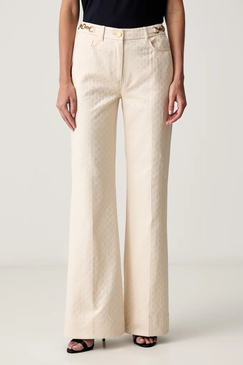Marciano by Guess pantaloni pentru femei cu bumbac MILAD PALAZZO