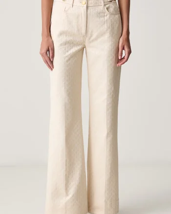 Marciano by Guess pantaloni pentru femei cu bumbac MILAD PALAZZO