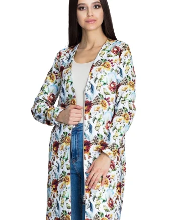Jacheta dama M592,  Poliester, Multicolor, Floral