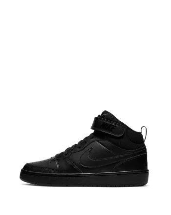 Pantofi sport cu garnituri din piele Court Borough, Negru