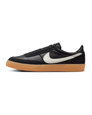 Pantofi sport cu insertii din piele si piele intoarsa, Alb/Negru