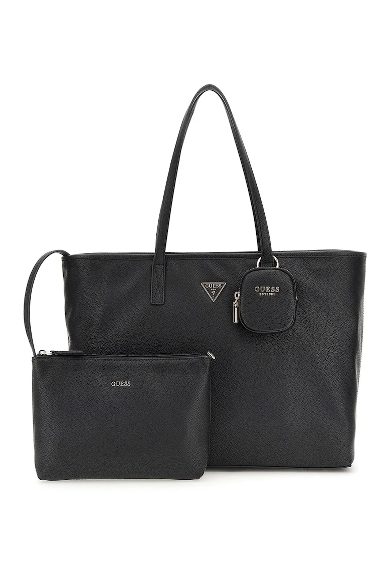 Geanta shopper cu etui interior, Negru