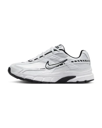 Pantofi sport cu insertii de piele Initiator, Alb/Negru