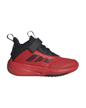 Pantofi Own The Game 3.0 cu bareta velcro pentru baschet, Rosu/Negru