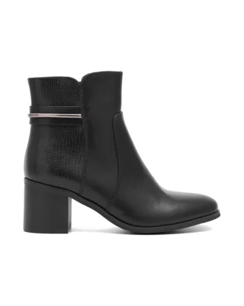 Botine dama,  590559, Sintetic, Negru,