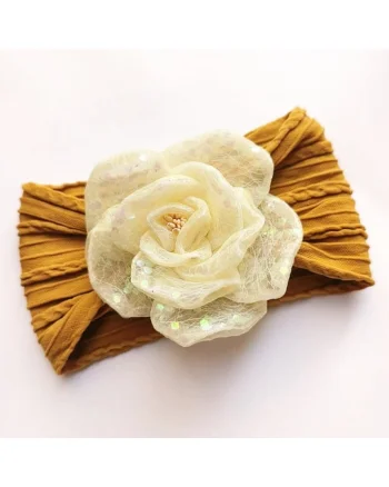 Bentita lata  Model 5 AL 18382 Rose, Fete, Textil, 0-12 luni