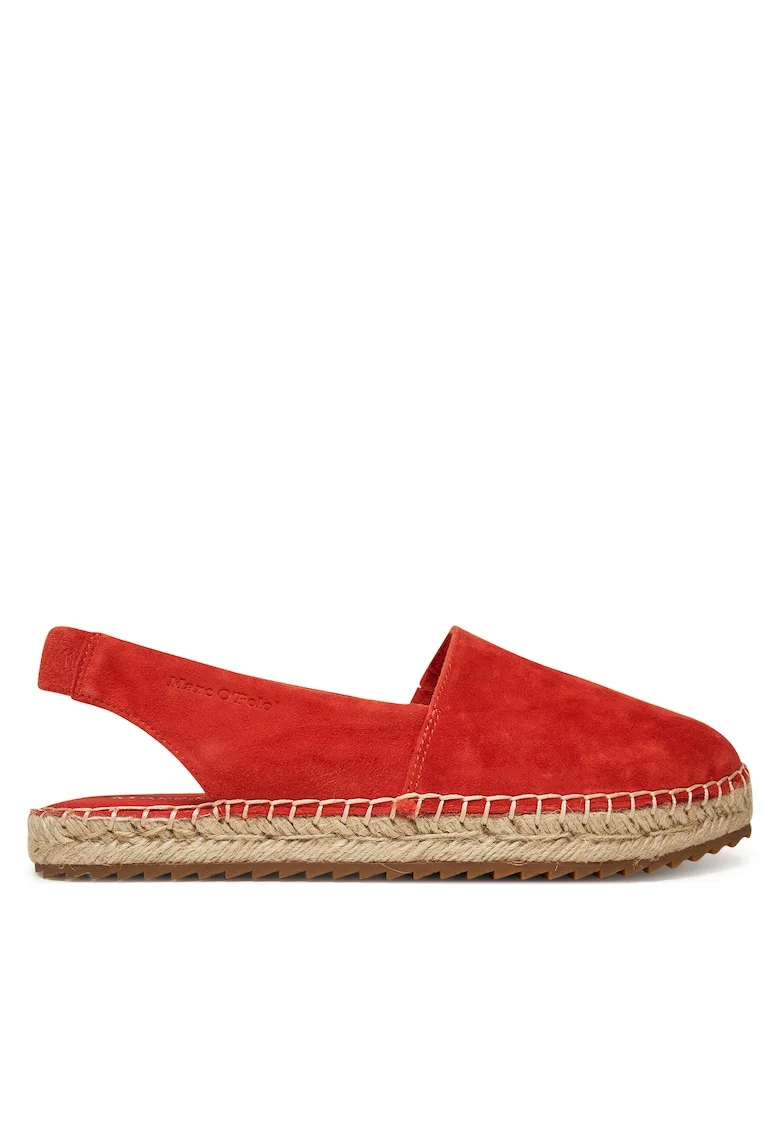 Mocasini dama,  espadrile Burnt Orange, piele naturala