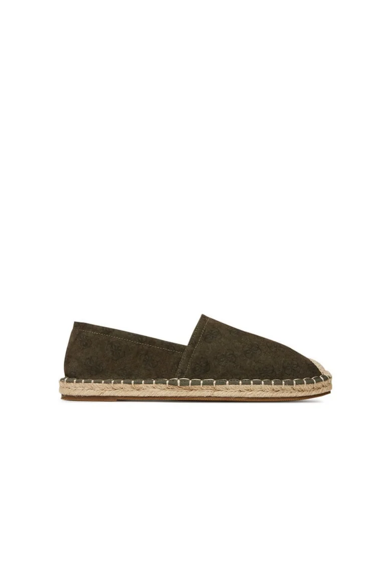 Espadrile barbati,  textil, verde