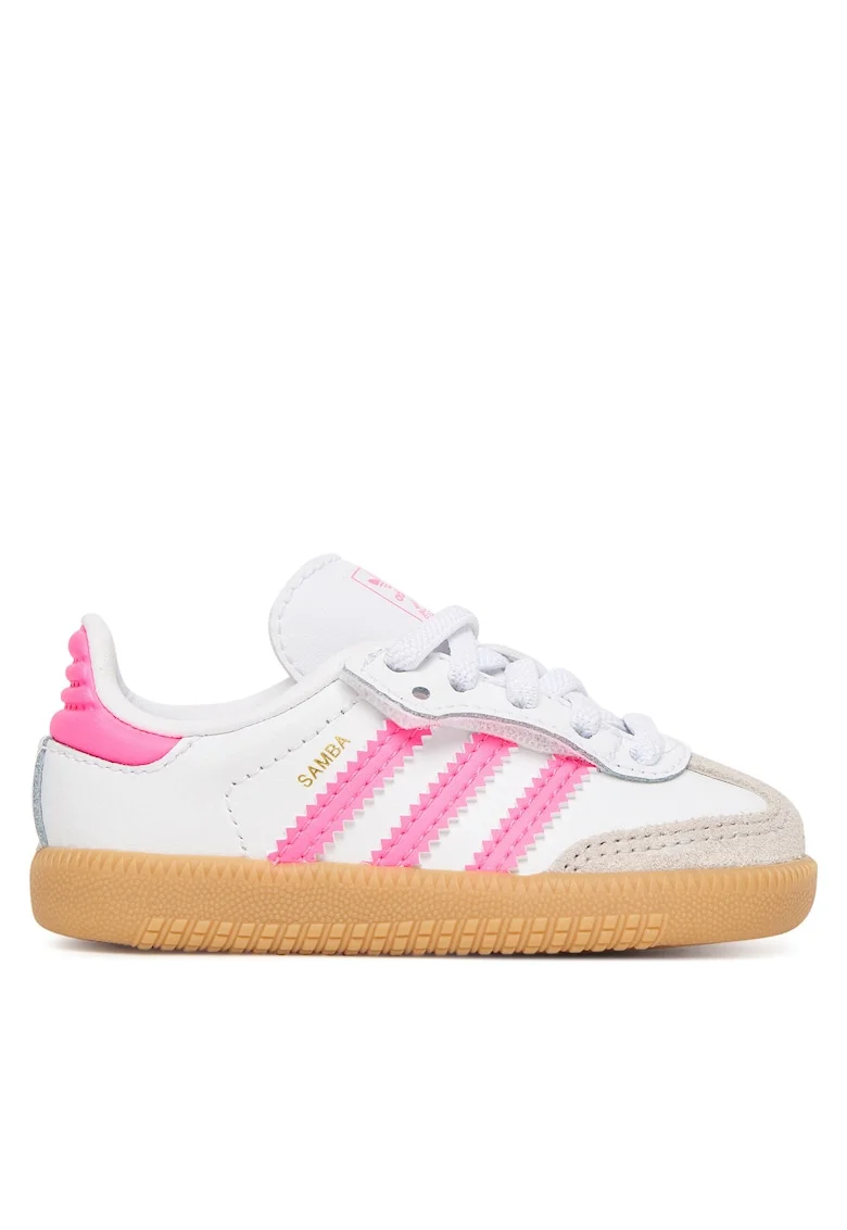 Pantofi sport copii,  Samba Og Cf El I JQ3, alb/roz, piele naturala