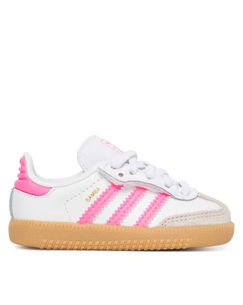 Pantofi sport copii,  Samba Og Cf El I JQ3, alb/roz, piele naturala