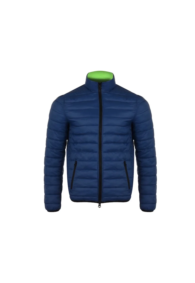 Geaca barbati,  reversibil, nylon, bleumarin/verde