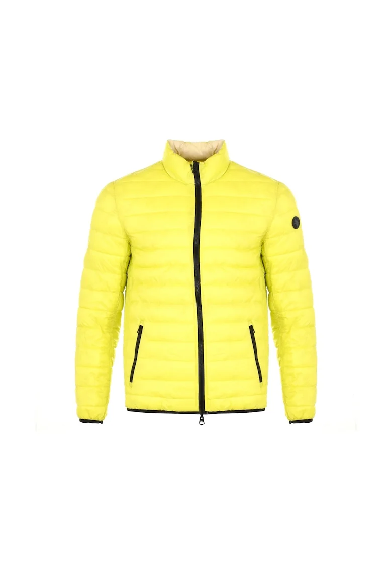 Geaca barbati,  reversibil, nylon, galben/bej