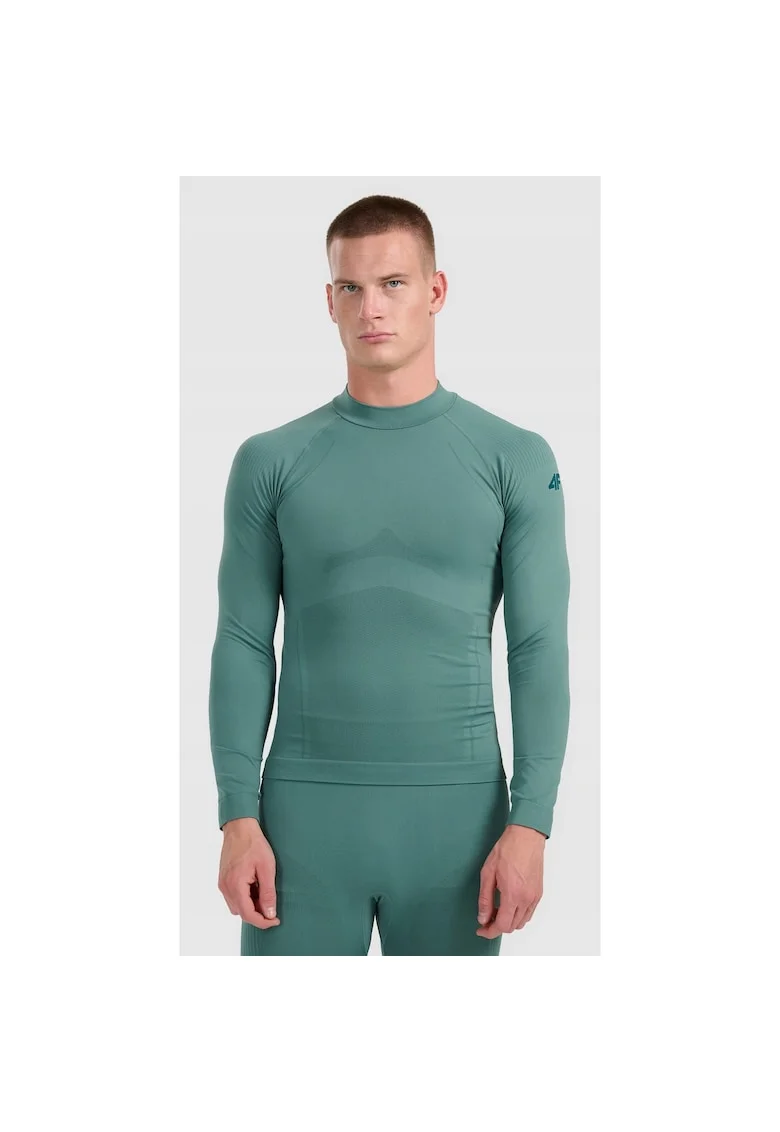 Bluza sport barbati,  termoreactiva fara cusaturi, verde, poliester