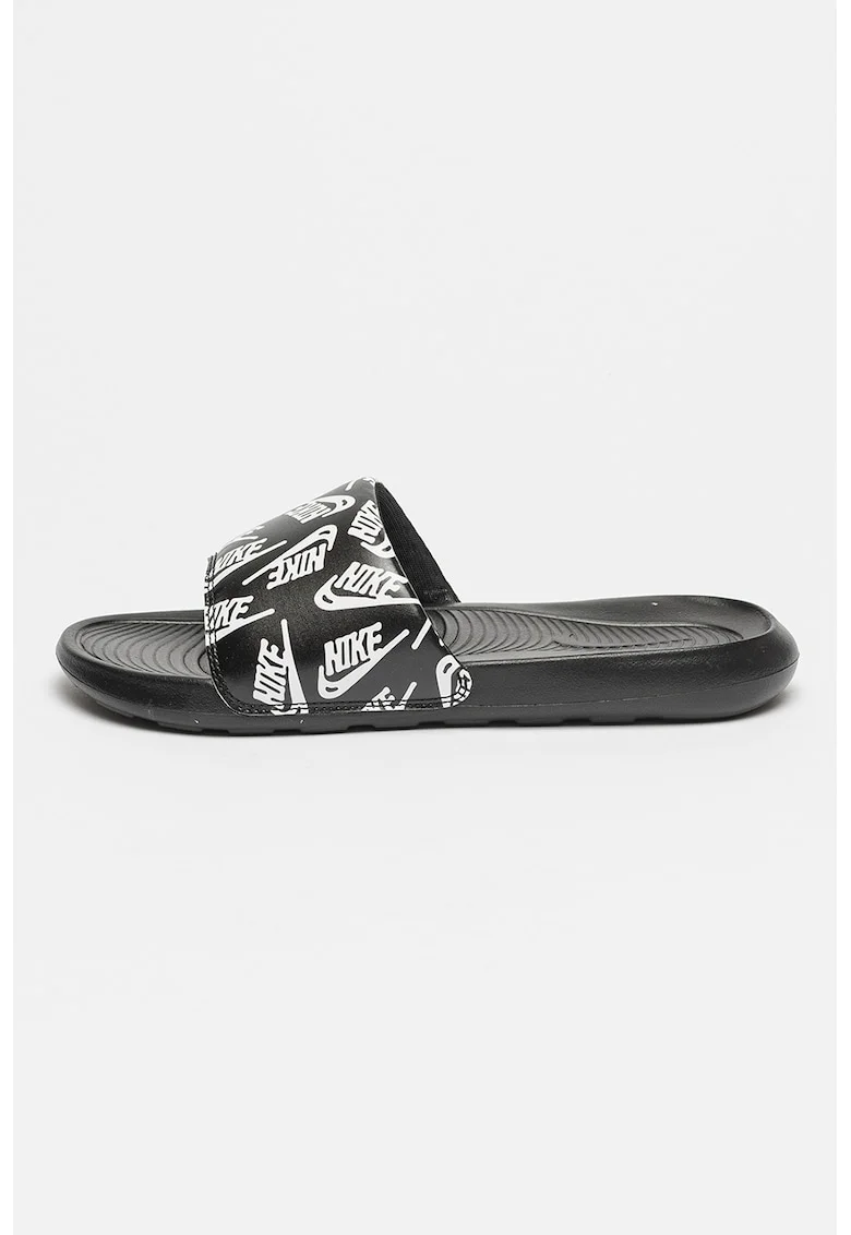 Papuci cu logo Victori One, Negru
