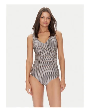 Costum de baie dama  bleumarin/ecru
