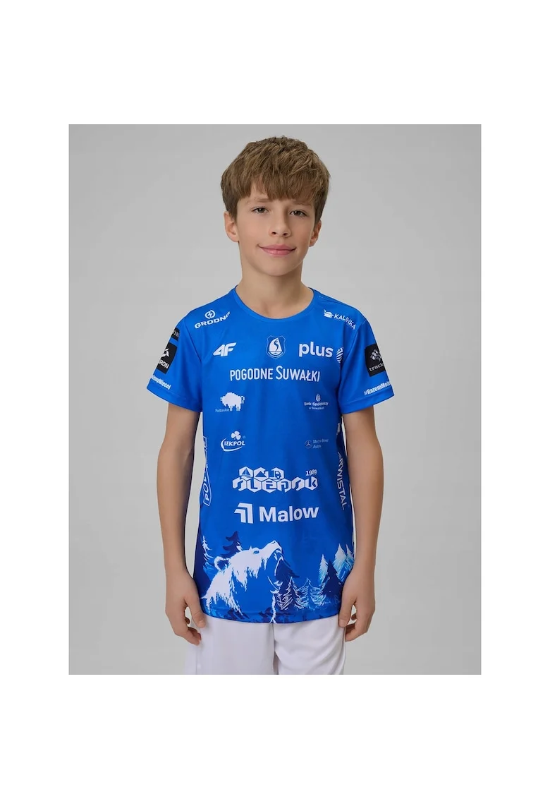Tricou sport copii  pentru volei, albastru, material elastic