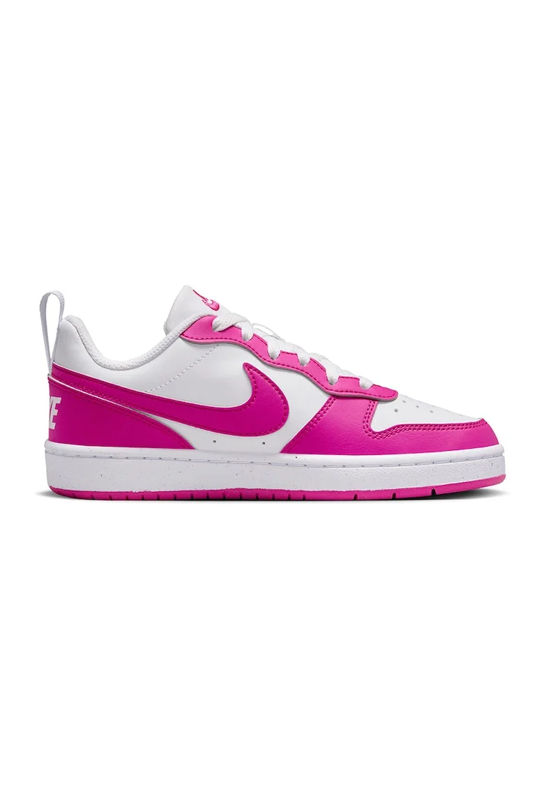 Pantofi sport Court Borough din piele ecologica, Alb/Fucsia
