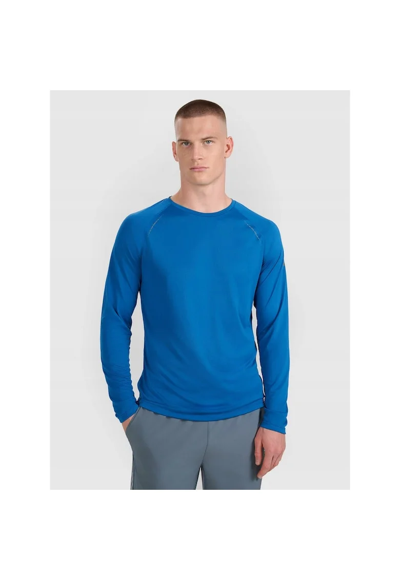 Tricou lung pentru alergare,  bleumarin, uscare rapida, material sintetic