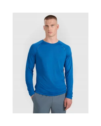 Tricou lung pentru alergare,  bleumarin, uscare rapida, material sintetic